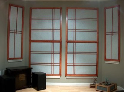 Closed Shoji in Bay Windows